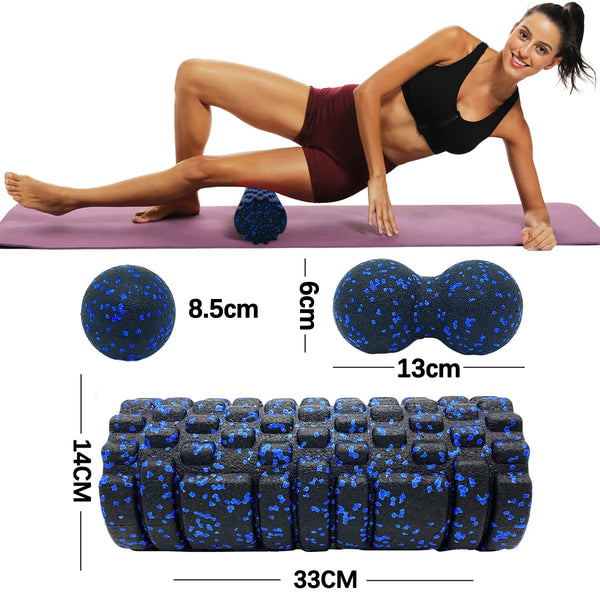 SMR Foam Roller Recovery Kit — 3-Piece EPP Set for Yoga, Gym & Full Body Relief